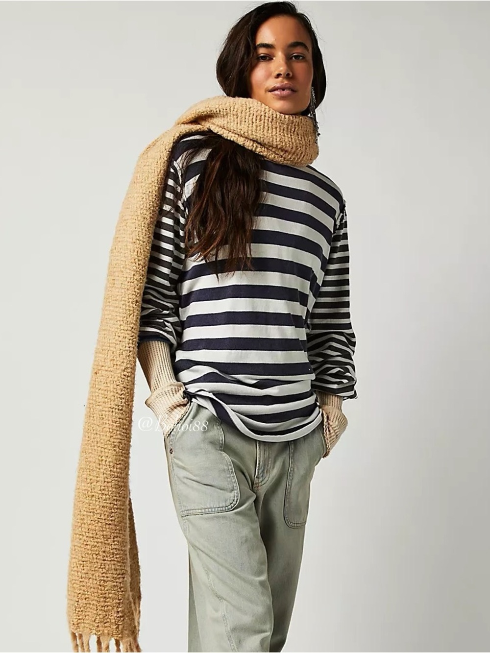 NWT Free People Sawyer Stripe Tee - Picture 4 of 13